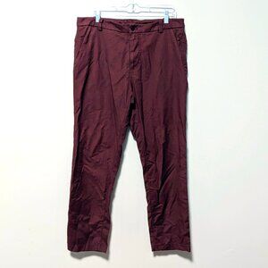 Lululemon Men's Commission ABC Pant 5 Pocket Warpstreme Maroon 34 x 29